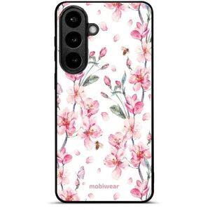 Mobiwear Glossy Samsung Galaxy S26 Plus fényes tok - G033G, rózsaszín virágok kép