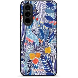 Mobiwear Glossy Samsung Galaxy A37 5G fényes tok - G037G, kék virágok kép
