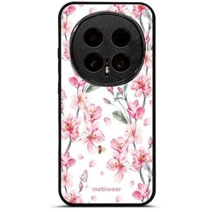 Mobiwear Glossy Honor Magic8 Pro fényes tok - G033G, rózsaszín virágok kép