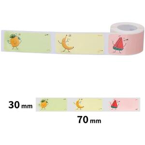 Niimbot T 30x70mm 110 db, gyümölcs party - B21, B21S, B3, B1S, B3, B1S kompatibilis kép