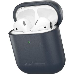AlzaGuard Genuine Leather AirPods (1. / 2. gen.) kék tok kép