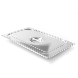 HENDI 806913 GN Kitchen Line Acél fedő merőkanál kivágással, GN 1/1 kép