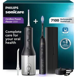 Philips Sonicare 7100 + HX3887/43 elektromos fogkefe + fogköztisztító készülék kép