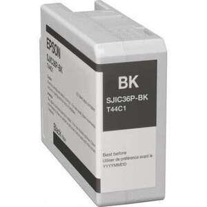 Epson SJIC36P(K) C6500/C6000 Tintapatron Black 80ml, C13T44C140 kép
