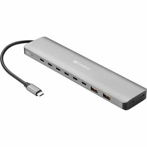 Sandberg usb-c to 8xusb-c+2xusb-a 100w 136-80 kép