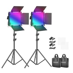 Neewer 660 PRO RGB LED stúdió szett, két 50W 3200-5600K lámpa + á... kép