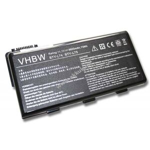 Helyettesítő akku MSI típus BTY-L74, BTY-L75 6600mAh kép