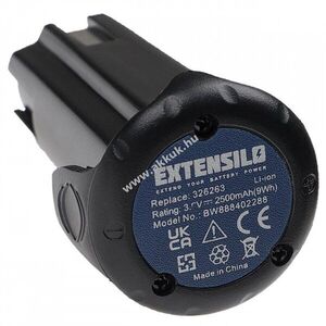 Helyettesítő EXTENSILO akku Hitachi típus 326263 3.6V, Li-ion, 2500mAh kép