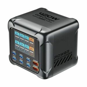 Blackbird töltőállomás gan bk-126d 420w 2xusb-c pd 140w + 4xusb-c... kép