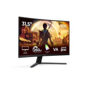 AOC 31, 5" C32G42ZE 1920x1080 4ms Ívelt VA Gaming 260 Hz monitor kép