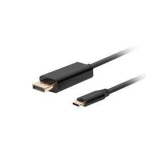 Lanberg CA-CMDP-10CU-0010-BK USB-C - DisplayPort 1.2 Kábel 1m - Fekete kép