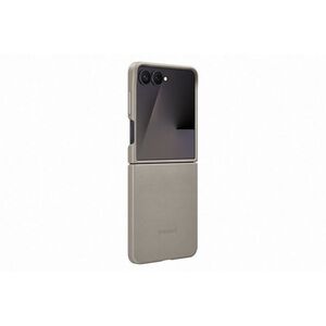 Samsung Galaxy Z Flip7 taupe (szürkésbarna) vegán bőr tok kép