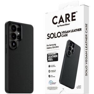 PanzerGlass CARE Samsung Galaxy S26 Ultra SOLO Qi fekete vegánbőr tok kép
