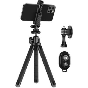 Apexel Multi-functional 360° Rotatable Vlog Clip with Octopus Tripod kép