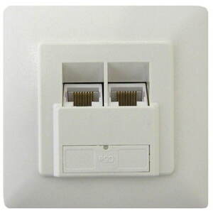 Datacom CAT5E, STP, 2 × RJ45, fali aljzat kép
