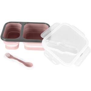 Zopa Snack doboz + evőeszközök, nagy, Old Pink kép