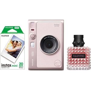 Fujifilm Instax Mini EVO Gentle Rose + Parfüm + Fujifilm Instax mini film 20 darab kép