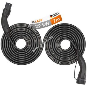 LAPP MOBILITY HELIX önbehúzó Typ-2 töltőkábel 7m 22kW 32A 3-fázisú fekete (5555934054) kép