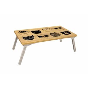 Hanah Home Laptop állványos asztal Atlantic Pine White Gusto Cats... kép