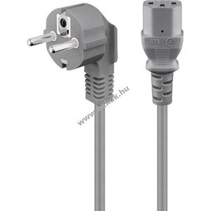 Goobay 2m szürke 90° hálózati kábel Schuko (CEE7/7 Typ E/F) -> IEC C13 3*0, 75mm² kép