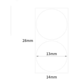 Niimbot R D11 és D110 címke, 14×28 mm, 220 db, WhiteRound B kép