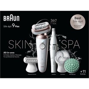 Braun Silk·épil 9 Flex 9-580 3D SkinSpa, Fehér/Arany kép