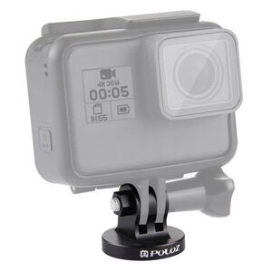 PULUZ 1/4 inch Screw Hole Tripod Mount CNC Adapter for GoPro, Insta360, DJI and Other (Black) kép