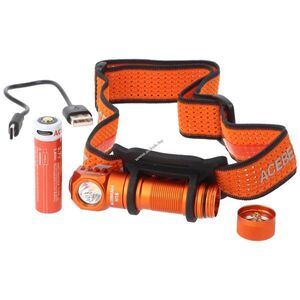 AceBeam H16 fejlámpa 650lm 5000K narancs 14500 akku 3, 7V 920mAh USB-C töltés Li-Ion kép