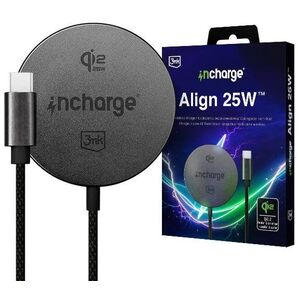 3MK InCharge Align Qi2, 25W - Apple, fekete kép