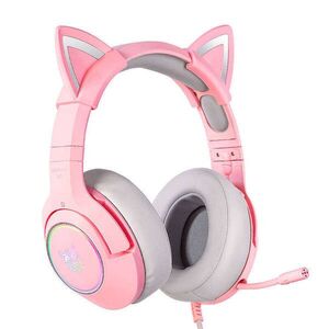 Onikuma K9 RGB Gaming Fejhallgató, Rózsaszín kép