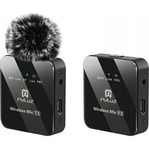Wireless Lavalier Microphone PULUZ 1 TX + 1 RX (PU3153B) kép