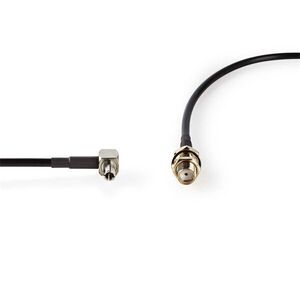 Nedis sma kábel, sma aljzat - ts9, 50 ohm, 0.20m, csgb02125bk02 C... kép