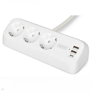 Digitus 3680W 2x USB-A / 1x USB-C Hálózati elosztó 3 aljzatos 1, 5... kép