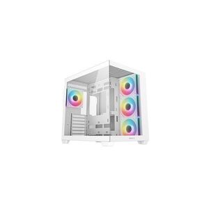 Deepcool ház atx cg530 4f wh tápegység nélkül, fehér üvegfalú R-C... kép