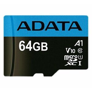 Adata AUSDX64GUICL10A1-RA1 memóriakártya MicroSDXC 64GB + Adapter... kép