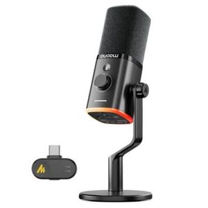 MAONO PD100W Vezeték Nélküli Streamer Mikrofon RGB, kondenzátoros... kép