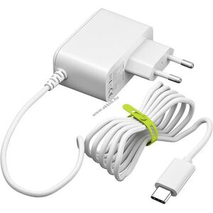 Hálózati tápegység Raspberry Pi 5 27W GaN fehér kompakt csere USB-C csatlakozóval kép