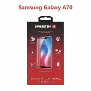 Swissten Case Friendly Samsung Galaxy A70 üvegfólia - fekete kép
