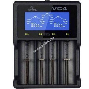 Helyettesítő akku gyorstöltő 4-csatornás egyedi vezérlés 4db CR123A 850mAh 1db AccuSafe Li-Ion kép