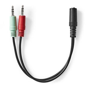 Nedis cagb22160bk02 sztereo audio kábel, 2x 3, 5 mm jack dugó - 3, ... kép