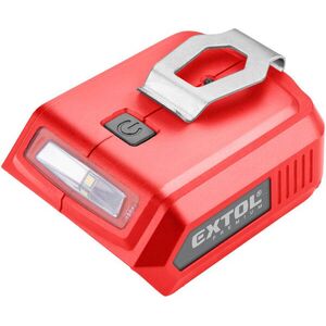 EXTOL 8891896 PREMIUM Töltő adapter USB eszközökhöz, lámpával, SHARE20V, akku nélkül, 5 V/ 2 A kép