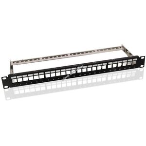 Goobay 19 (48, 3cm) 1HE STP Keystone patchpanel üres 24x modul földkábellel kép