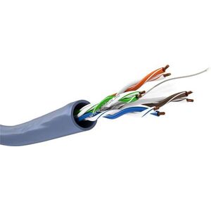 Goobay CAT6A U/UTP hálózati kábel 50m AWG23/1 solid CU LSZH kék kép