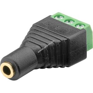 Goobay 3, 5mm sztereó jack aljzat 3 tűs csavaros terminálblokk adapter kép