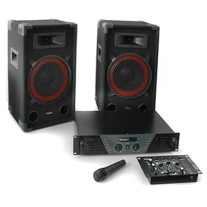 Ibiza DJ PA szett - erősítő, mixer, hangfalak, mikrofon kép
