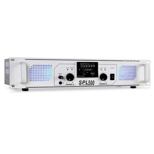 Skytec SPL-500 PA erősítő, USB, SD, MP3, 1600 W fehér kép