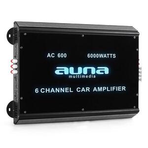 6-csatornás Auna erősítő, autóba alkalmas, 6000 W, akril kép