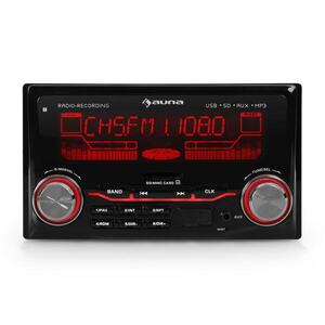 Auna MD-200 autórádió USB SD MP3 rádiófelvétel 3 szín kép