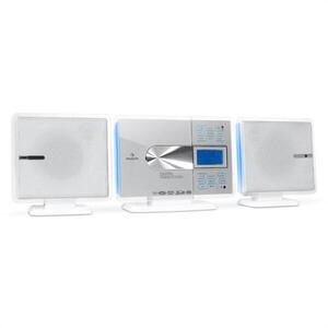 Auna VCP 191 sztereó rendszer, MP3 CD lejátszó, USB, SD, fehér kép