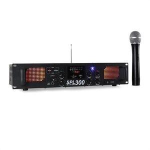 Skytec SPL 300VHF, 300 W, erősítő, USB, SD, MP3 kép